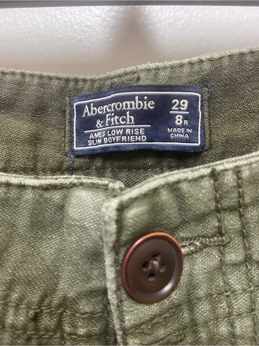 Abercrombie & Fitch Olive Camo Cargo Pants